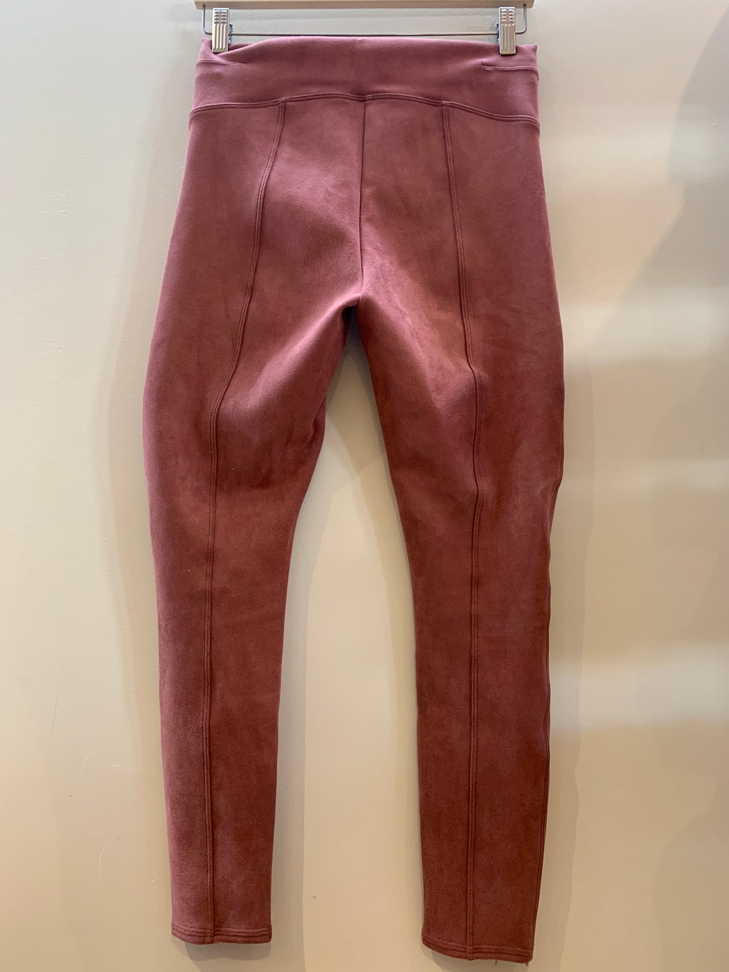 Spanx Faux Suede High Waisted Leggings Rich Rose - Women’s Petite Small