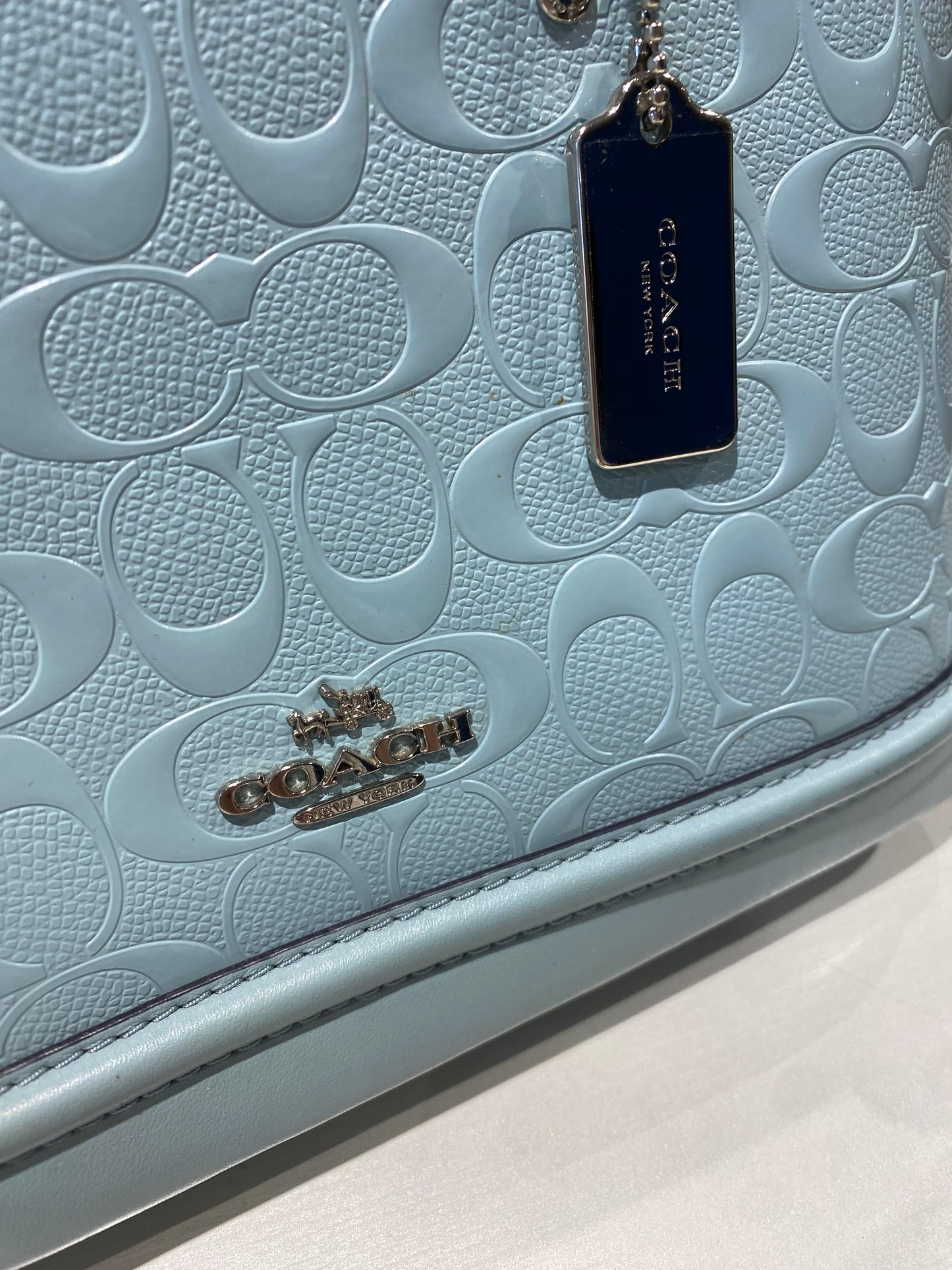 Coach F55450 Mini Sierra Satchel in Signature Debossed Patent Leather