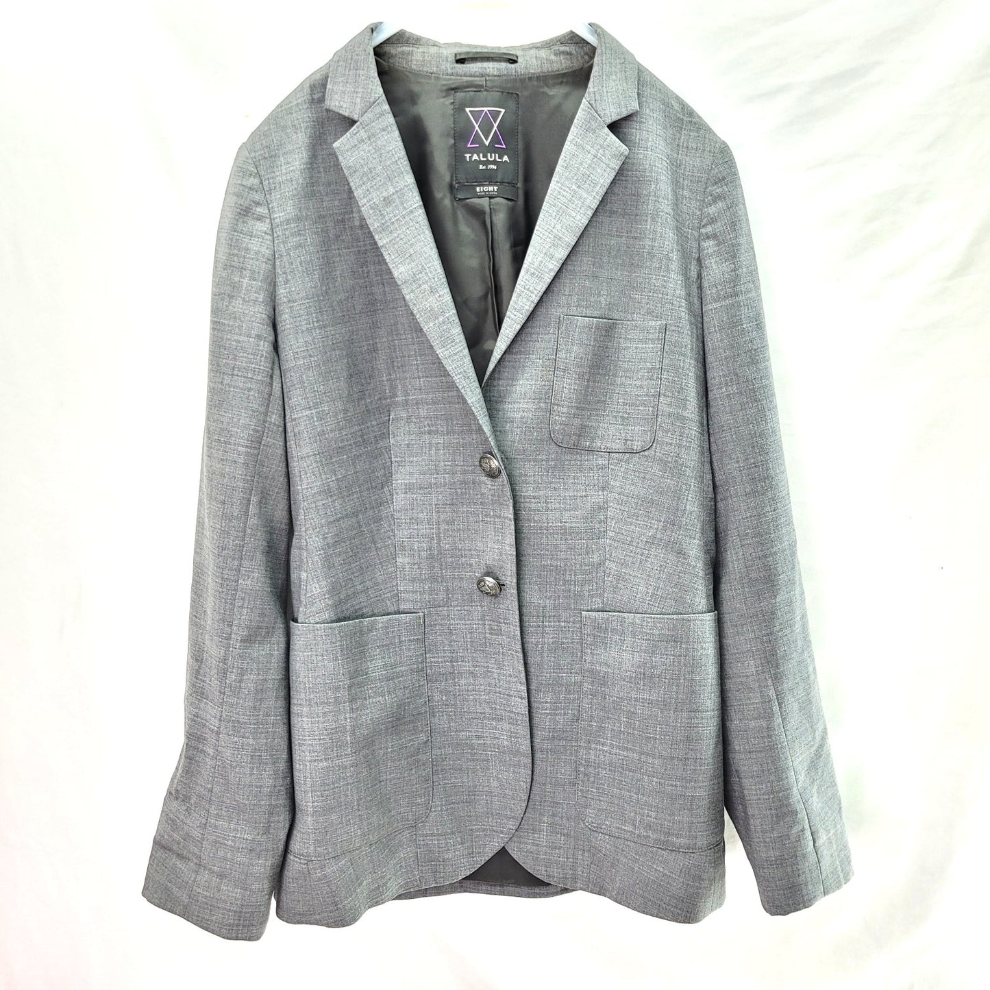 Talula Women's Wool Blazer Grey - Size 8