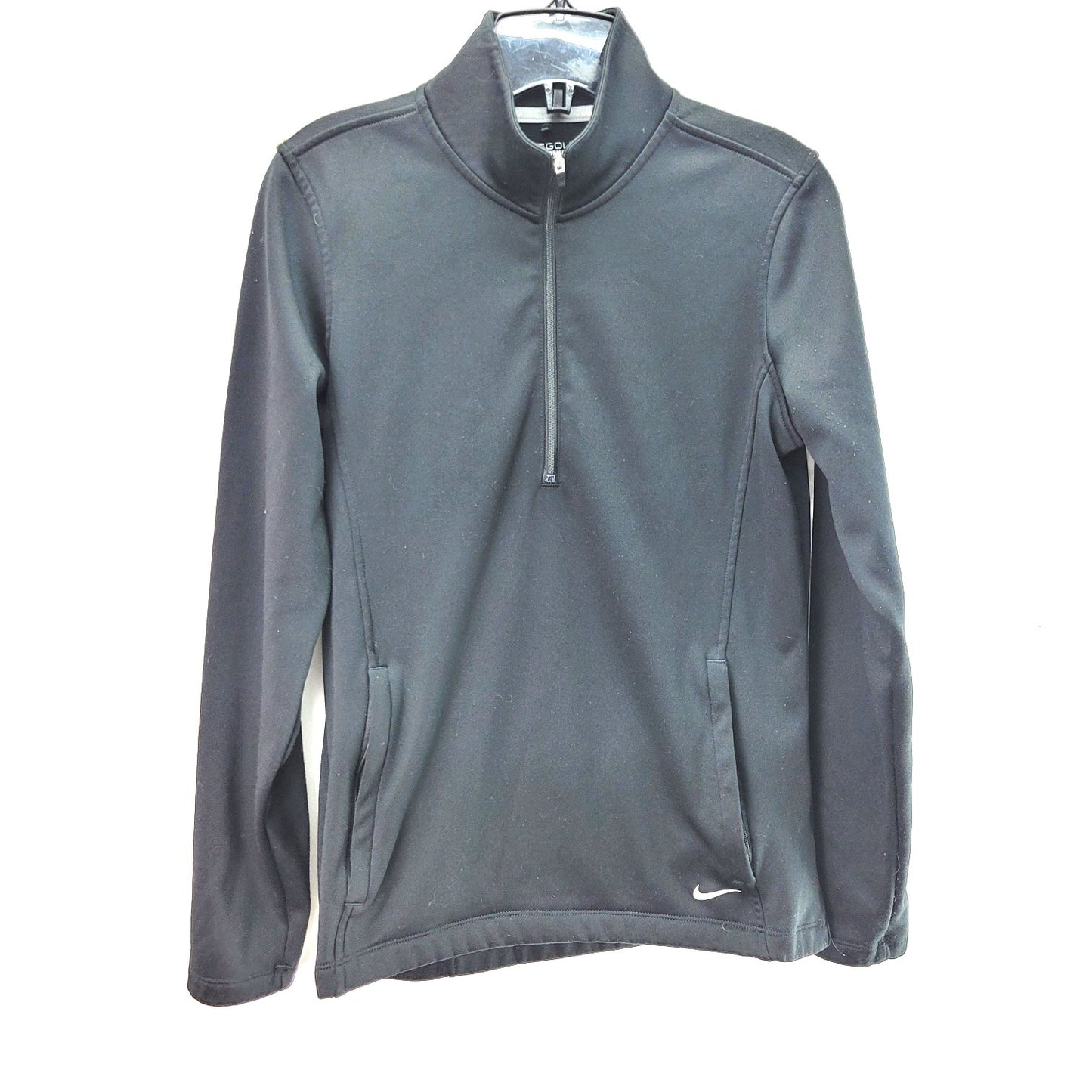 Nike Golf Men's Half-Zip Long Sleeve Shirt Black - Size Medium