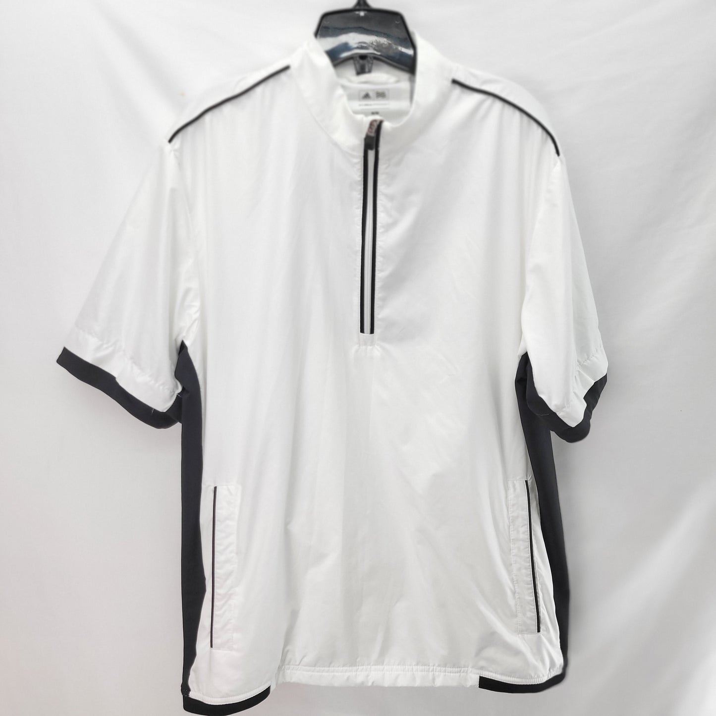 Adidas Golf Men's Quarter Zip Shirt White/Black - Medium