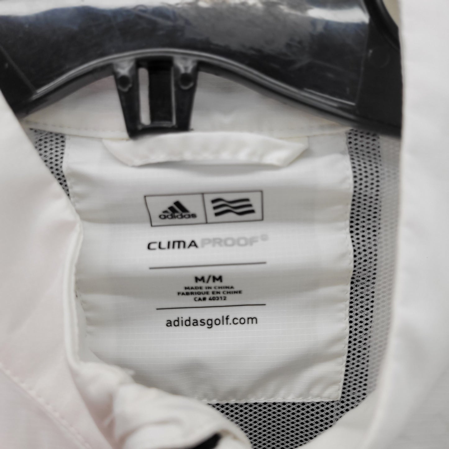 Adidas Golf Men's Quarter Zip Shirt White/Black - Medium