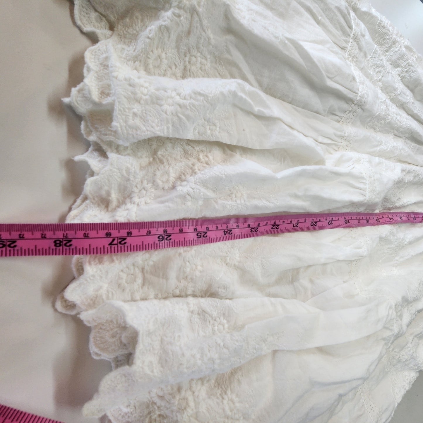 Roper Cotton Eyelet Embroidered Women's Dress White - Size Large