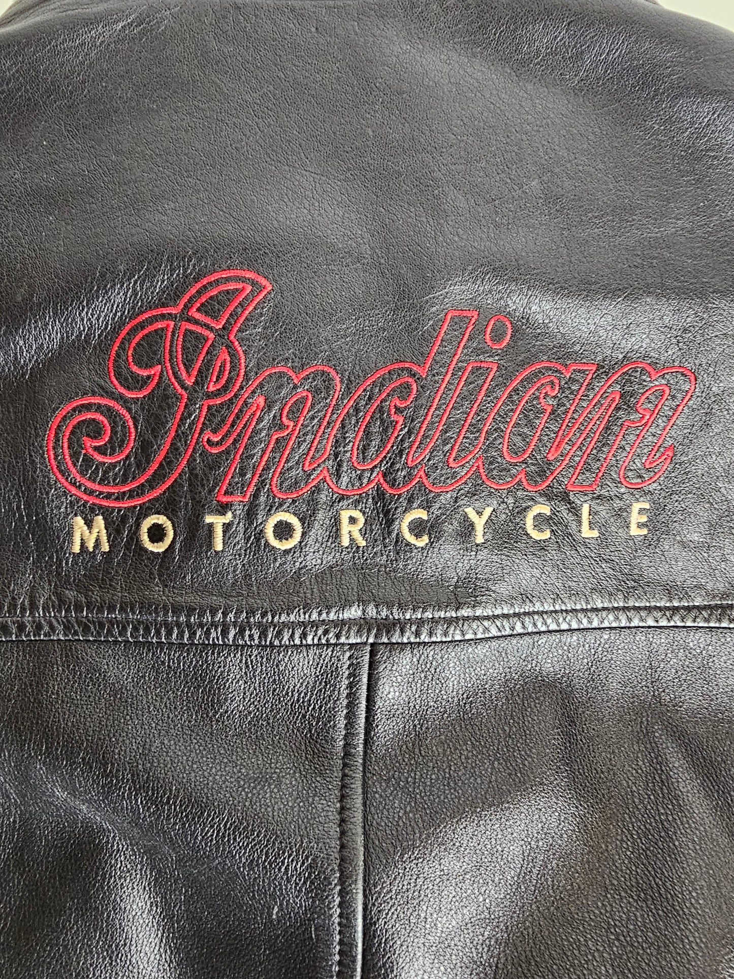 Indian Motorcycle Leather Riding Jacket Black - Size Medium