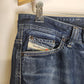 Diesel Viker R Box Wash 0088z Distressed Straight Jeans Dark Blue - 31 x 32