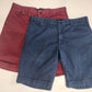 Incotex Men's Chino Shorts 2 Pack Red & Blue - Size 52 (34 US)