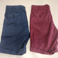 Incotex Men's Chino Shorts 2 Pack Red & Blue - Size 52 (34 US)