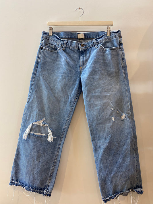 Simon Miller Relaxed Fit Distressed Denim Jeans 90s Y2K Light Wash - Size 30