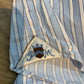 Peter Millar Striped Dress Shirt 100% Cotton Blue/White - Size 16/Large
