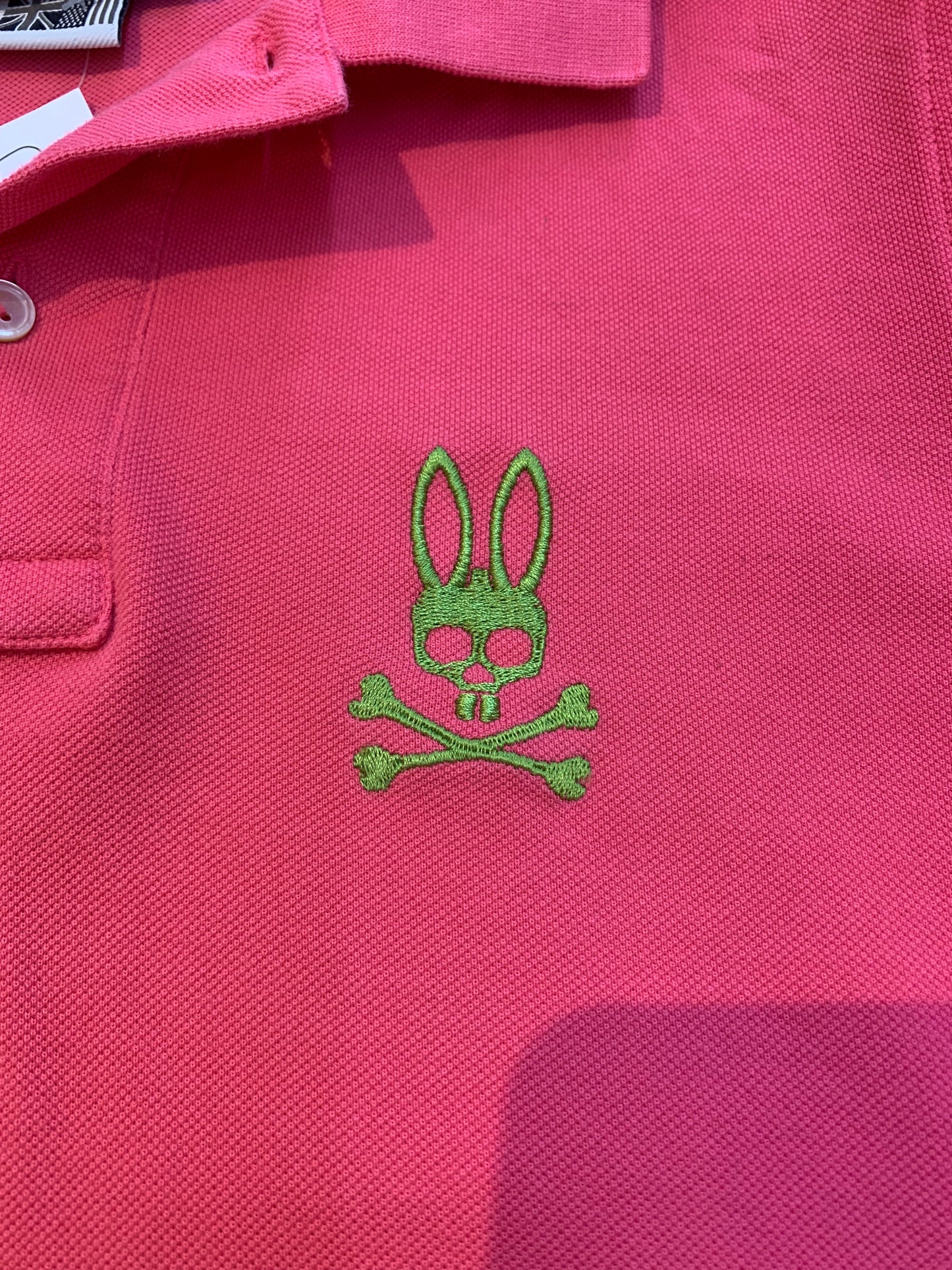 Psycho Bunny Men’s Polo Shirt Pink - Size (UK) 3/(US) XS