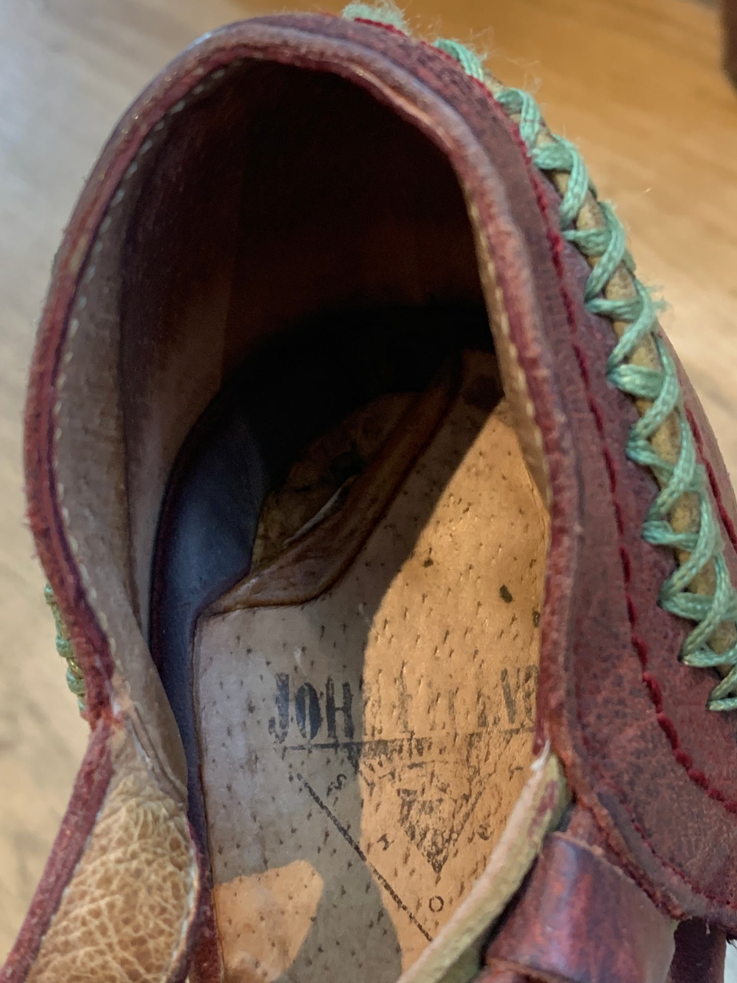 John Fluevog Simone wine platform heels size 6