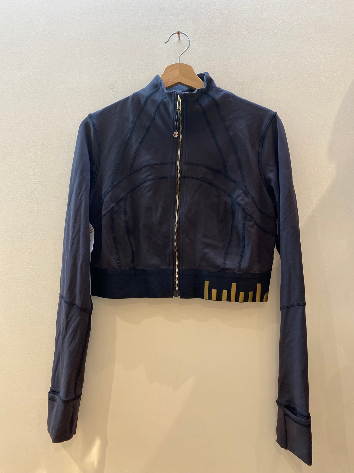 Lululemon Define Jacket Special Edition Cropped Gold Black Everlux - Size 6