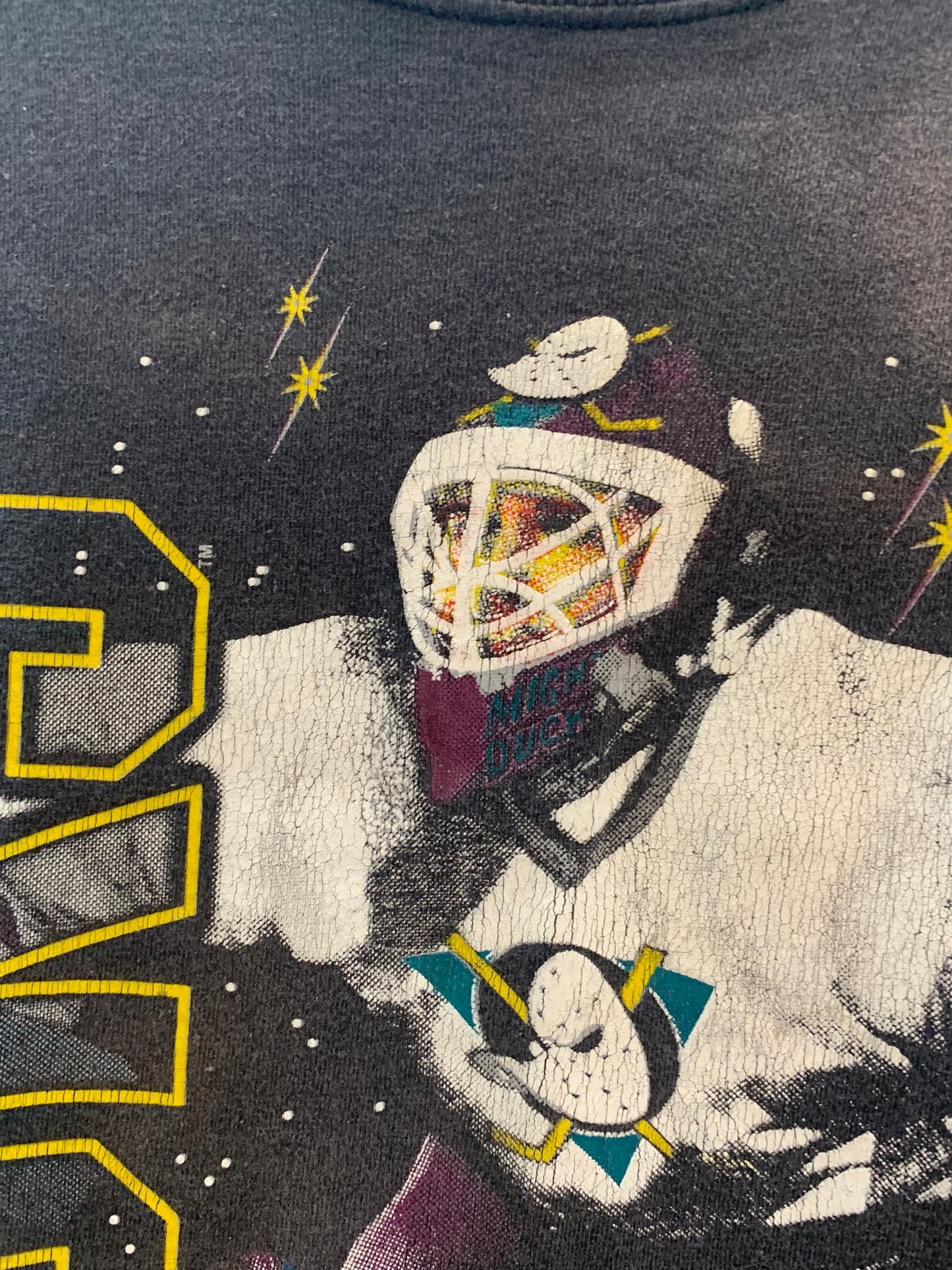 Mighty Ducks Vintage 1994 Bulletin Goalie Tee Shirt Youth - Men's Size M
