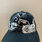 Metal Mulisha Skull Flower Snapback Vintage Y2K Hat Black