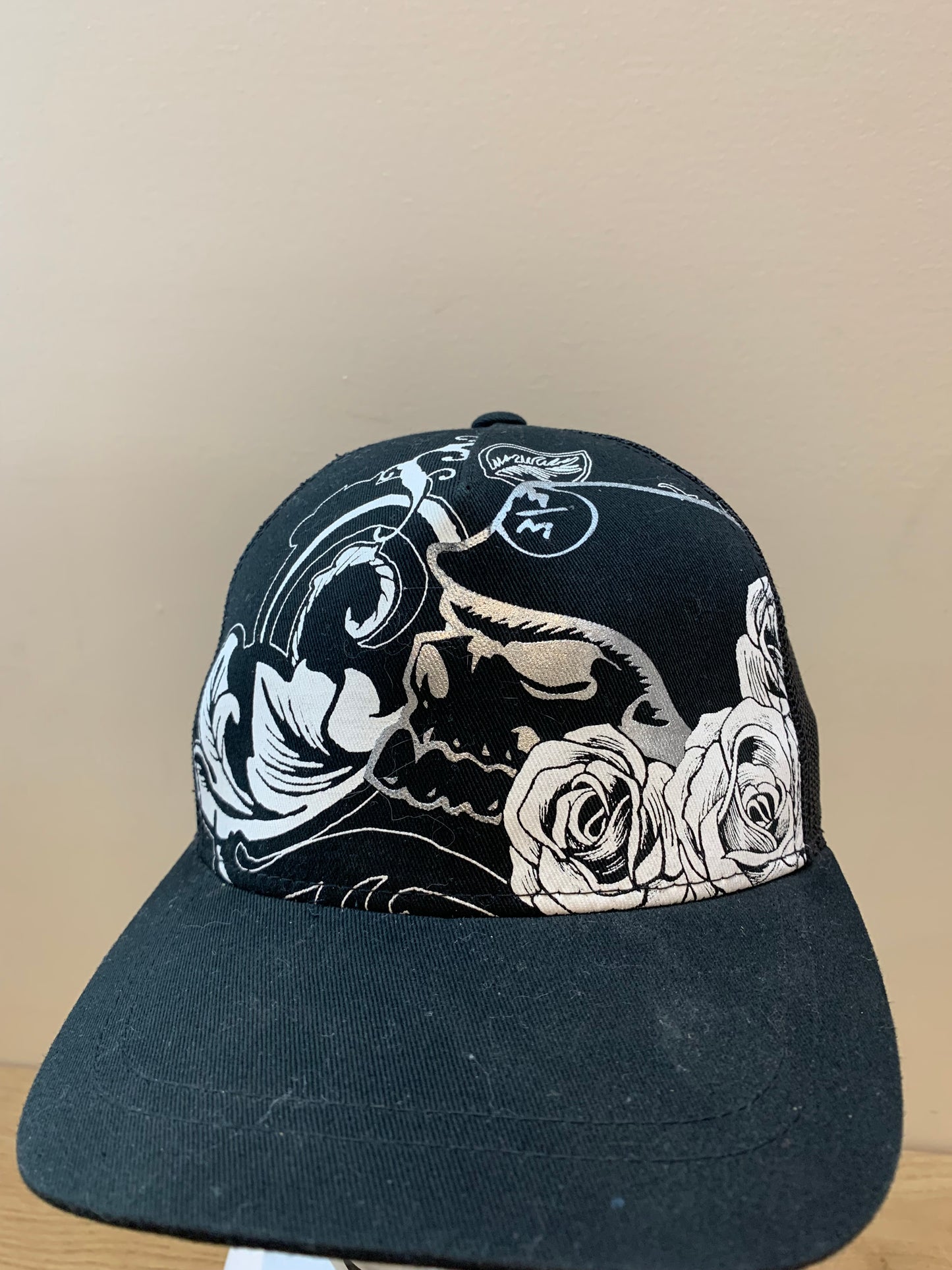 Metal Mulisha Skull Flower Snapback Vintage Y2K Hat Black