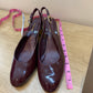 Margaux Cluny Slingback Sandals Burgundy - Size 7.5