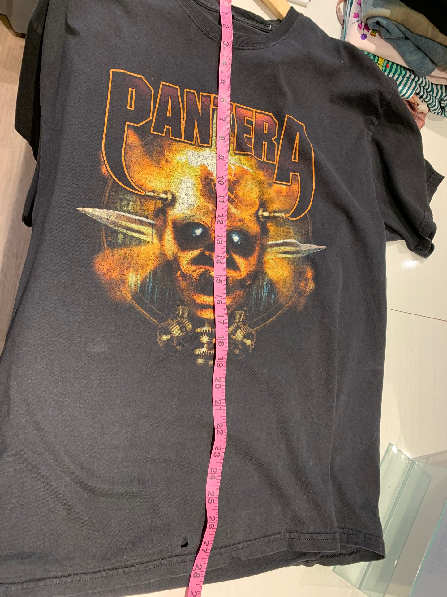 Pantera Vintage Shirt 90's Metal Black Double Sided - Men's XL