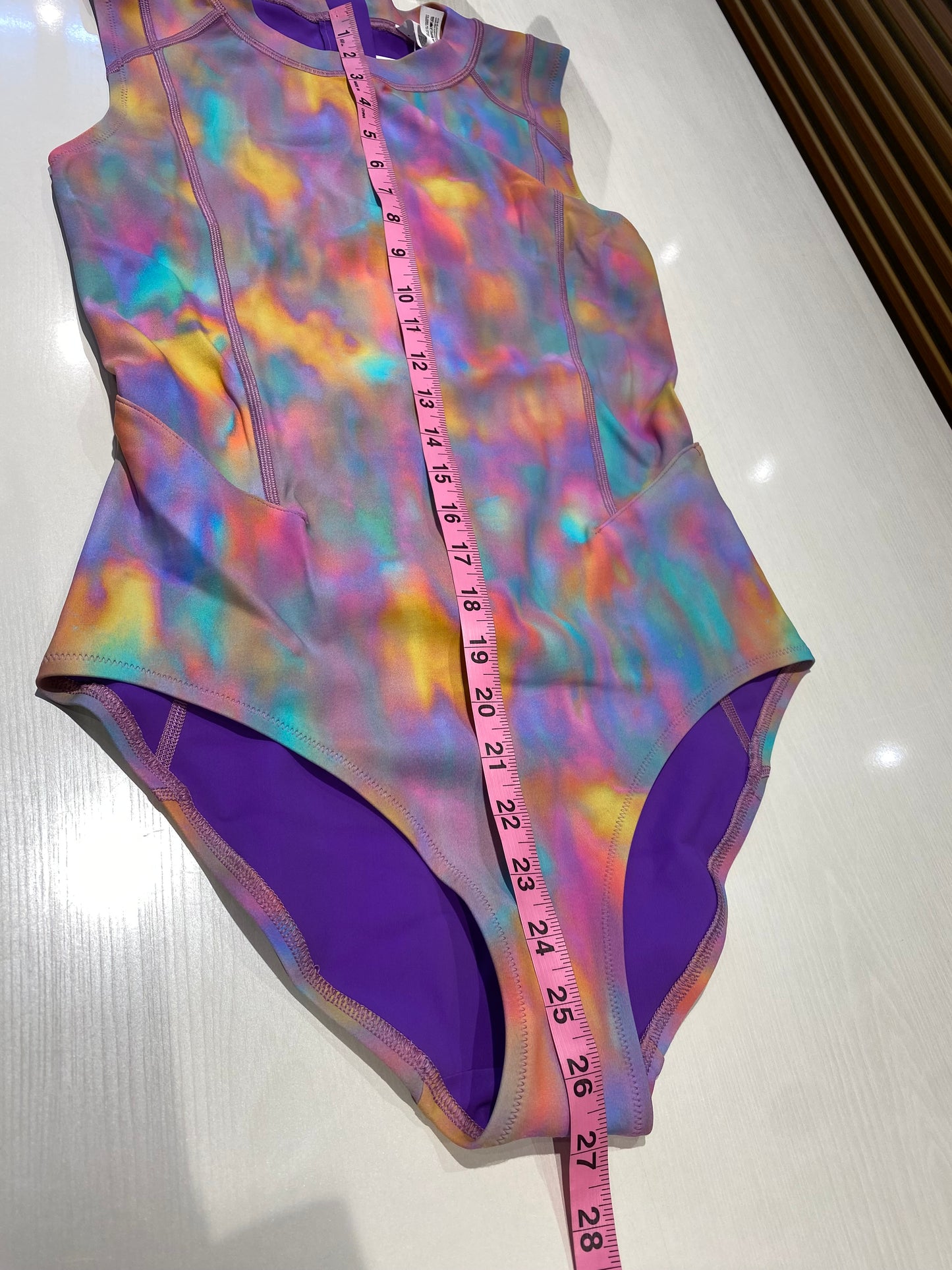 Lululemon Zip-Back Paddle Suit Prism Wash Print - Size 8