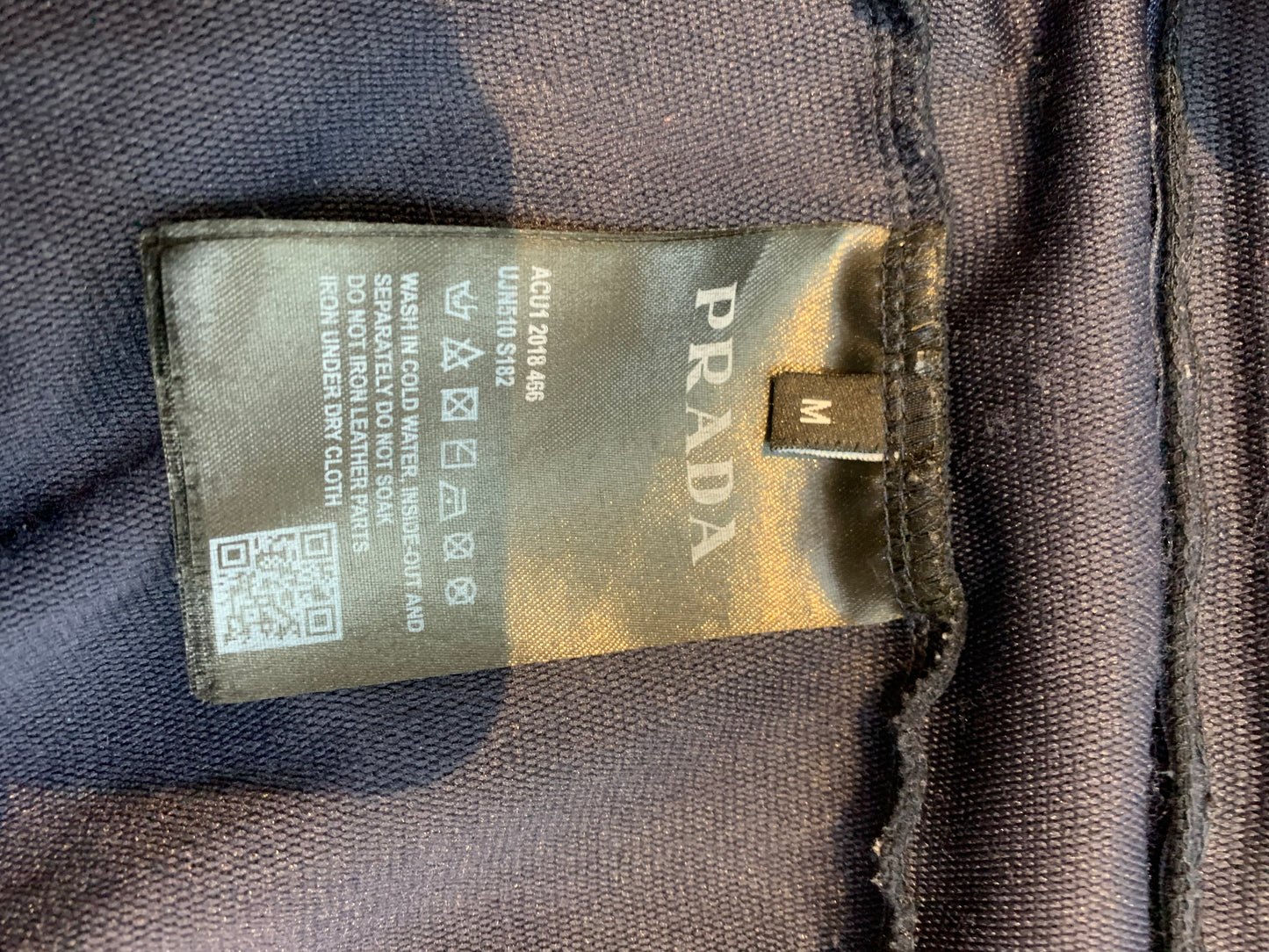 Prada Zip Up Jacket Navy Blue - Size Medium
