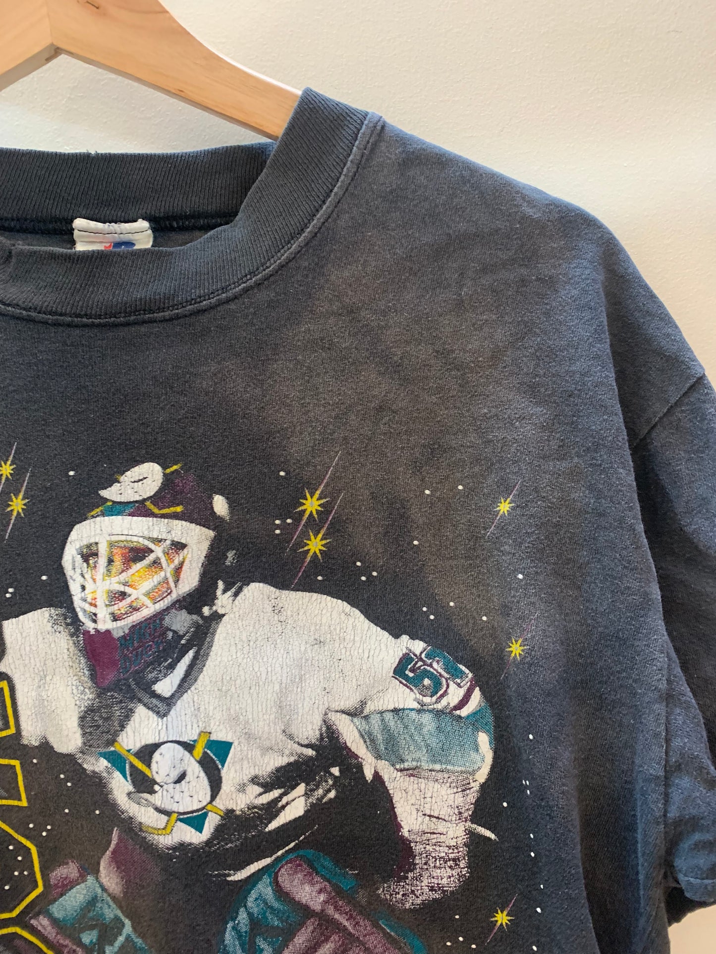 Mighty Ducks Vintage 1994 Bulletin Goalie Tee Shirt Youth - Men's Size M