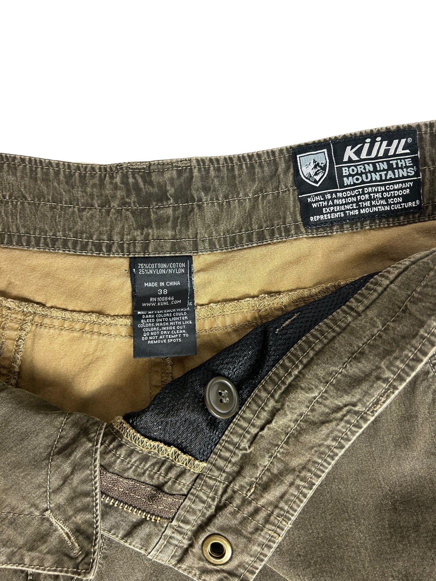 Kühl Active Mountain Men's Shorts 2 Pair Army Green, Grey - Size 38