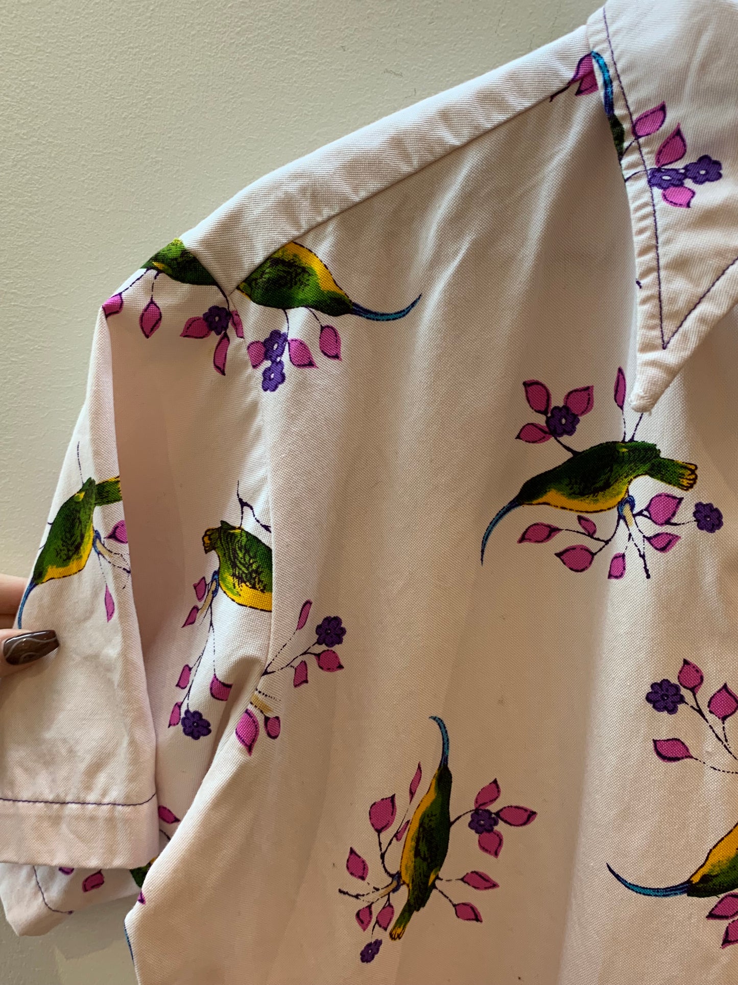 Otaheite Lahaina Hawaiian Shirt Pink floral - Men's Size Large