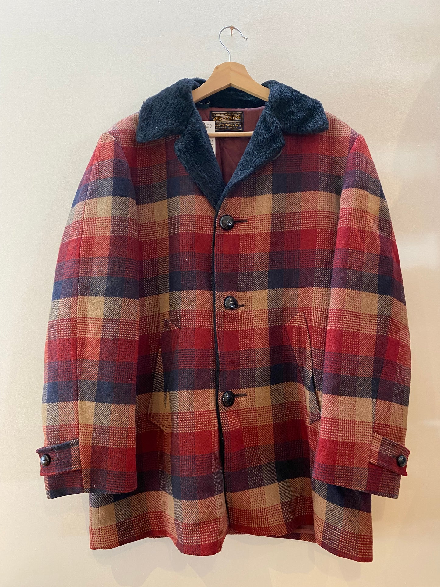 Pendleton Vintage Wool Plaid Jacket Multicolor - Men's Size Large