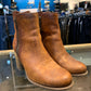 Frye Addie Double Zip Bootie Heels Brown - Size 8 B