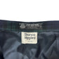 Pure New Wool Vintage Plaid Women's Trousers Blue & Green - Size Petite