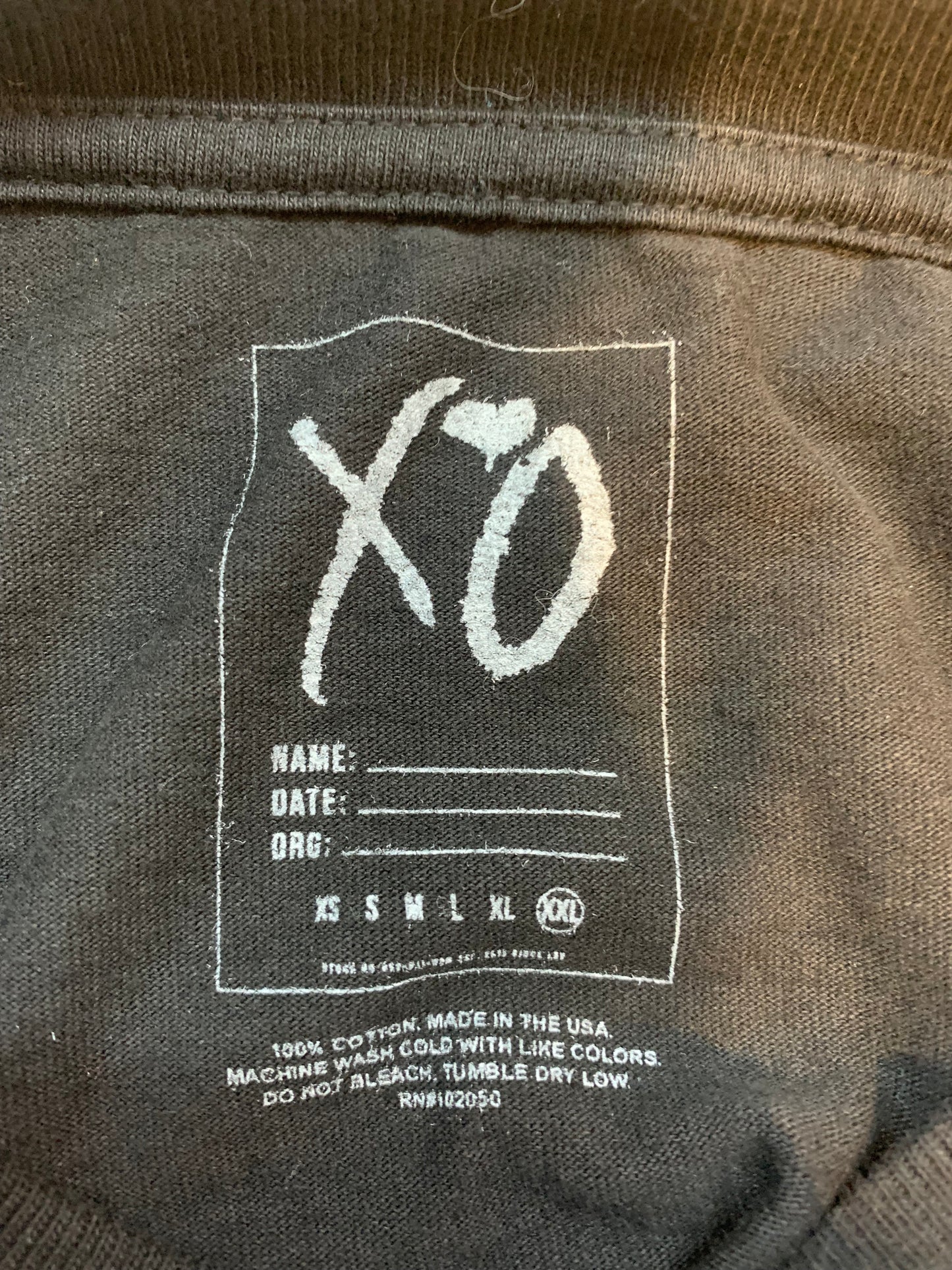 The Weeknd XO Trilogy 10 Year Anniversary Long Sleeve Tee Black - Size XXL