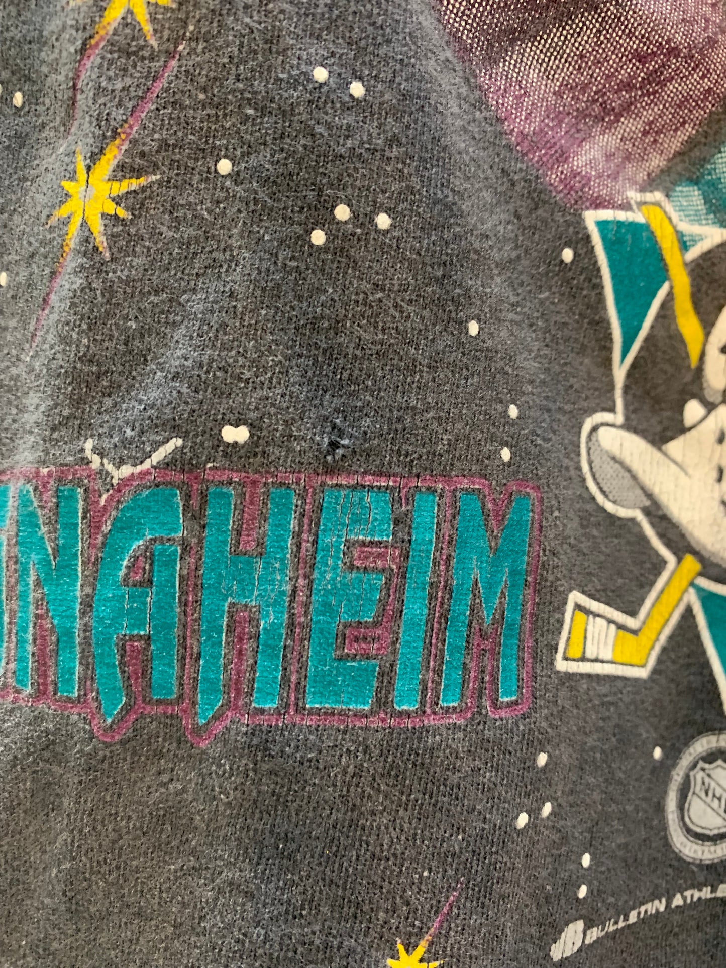 Mighty Ducks Vintage 1994 Bulletin Goalie Tee Shirt Youth - Men's Size M