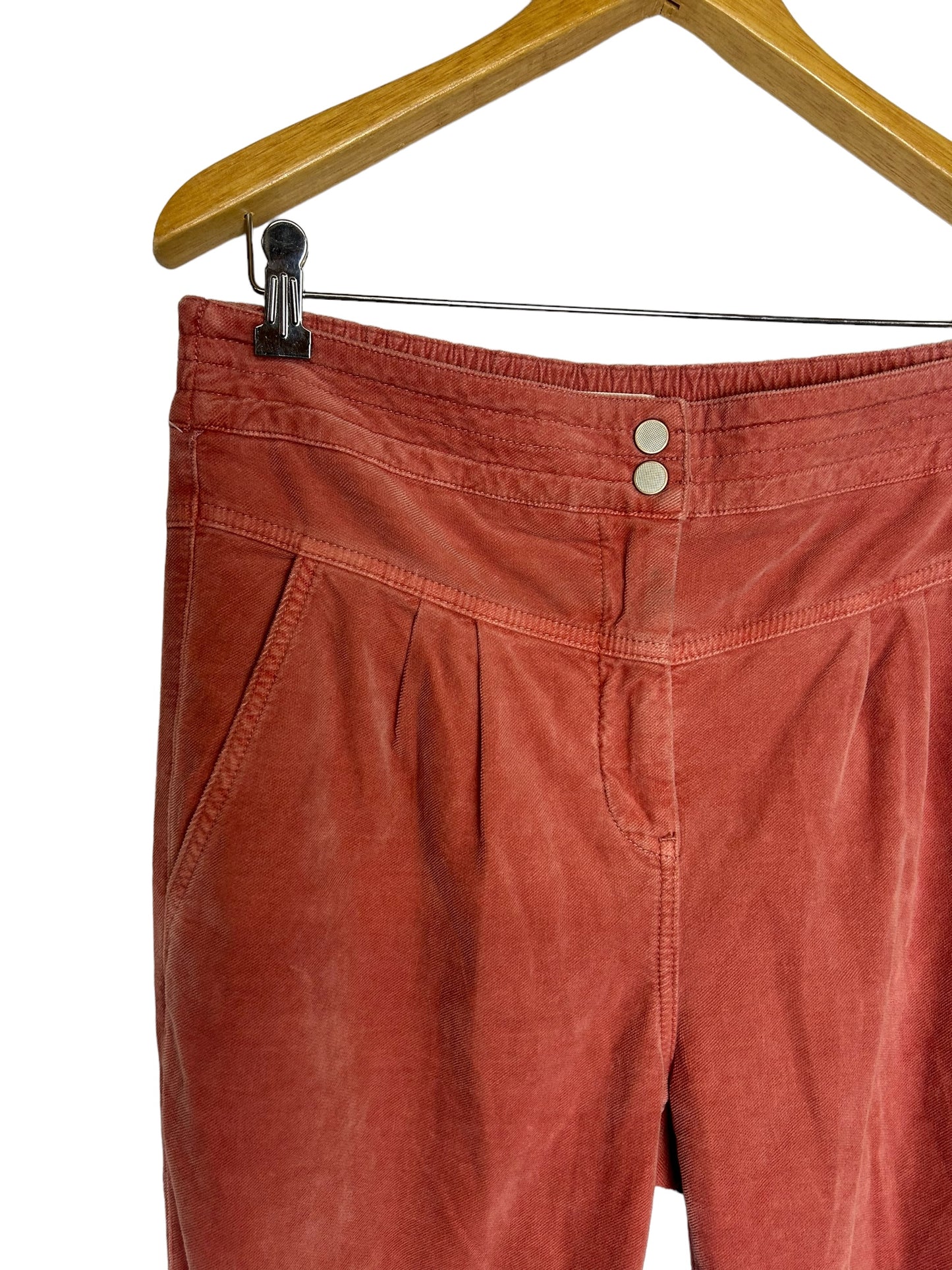 Anthropologie High Rise Women's Pants Vintage Red Suede - Size Small