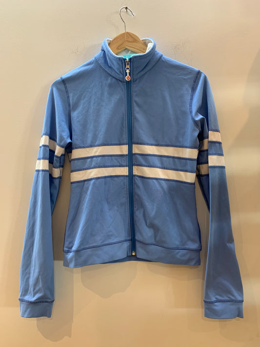 Lululemon Vintage Y2K Striped Zip Up Jacket Baby Blue - Size 8
