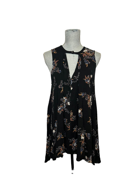 Free People Women's Tank Top Floral Black - Size Extra Small