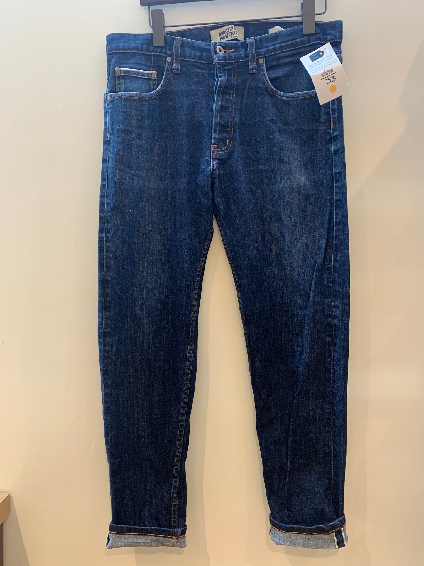 Naked & Famous Denim Easy Guy Denim Jeans Blue - Size 33 x 30
