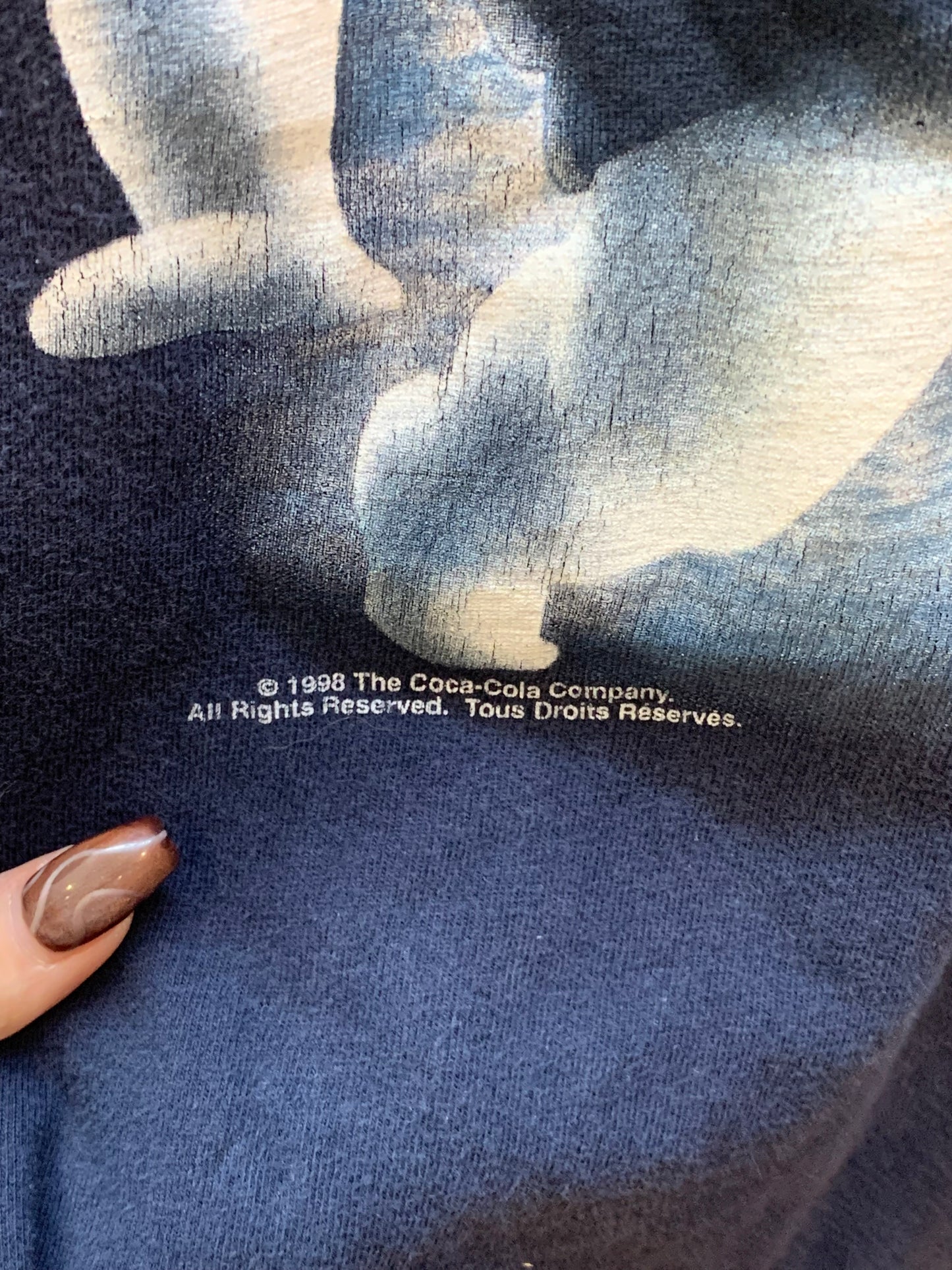 Coca Cola Vintage Polar Bear T-Shirt 1998 Black - Size XL