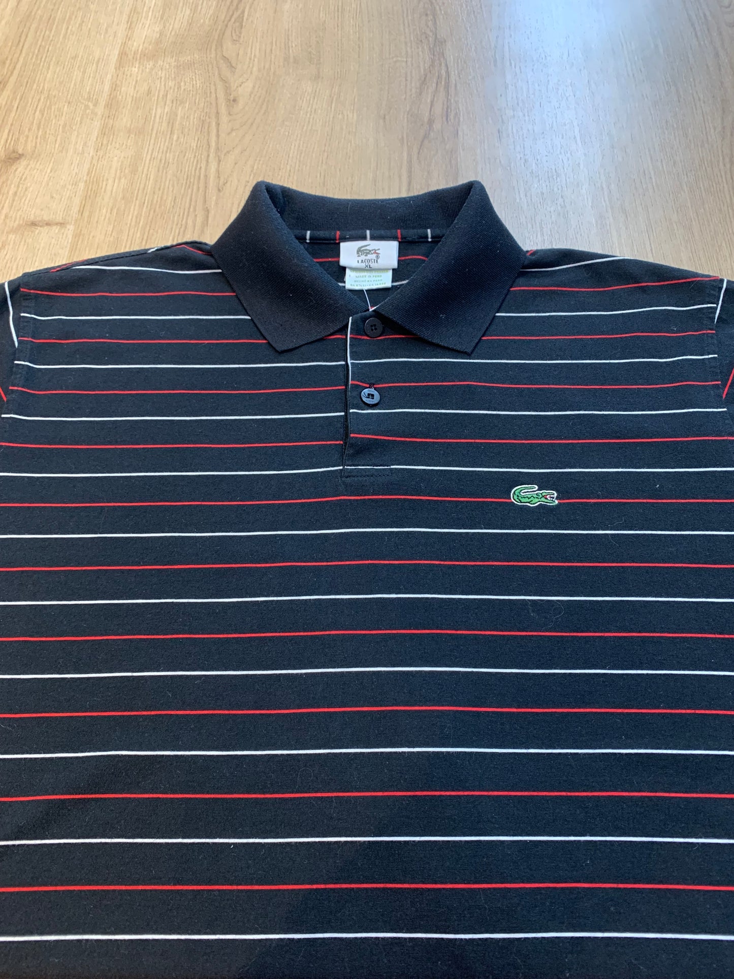 Lacoste Polo Shirt Stripe Blue - Size Men’s XL
