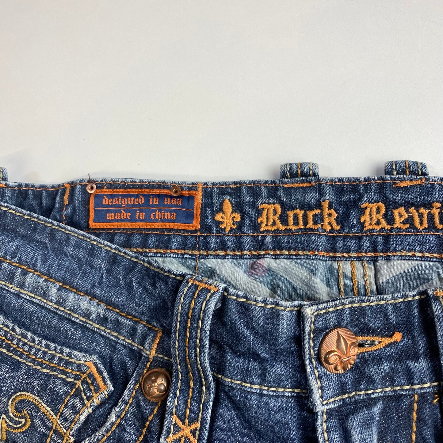 Rock Revival Bootcut Men’s Denim Jeans "Mick" Blue - Size 34
