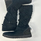 UGG Australia Classic Argyle Knit Sock Women's Boot Black - Size 8