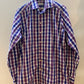 Eton Plaid Dress Shirt Purple/Blue - Size 41 Contemporary 16