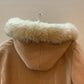 Northern Sun Vintage Gemini with Fur Hood Trim Inuit Eskimo Parka Coat - Large