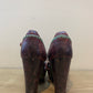 John Fluevog Simone wine platform heels size 6