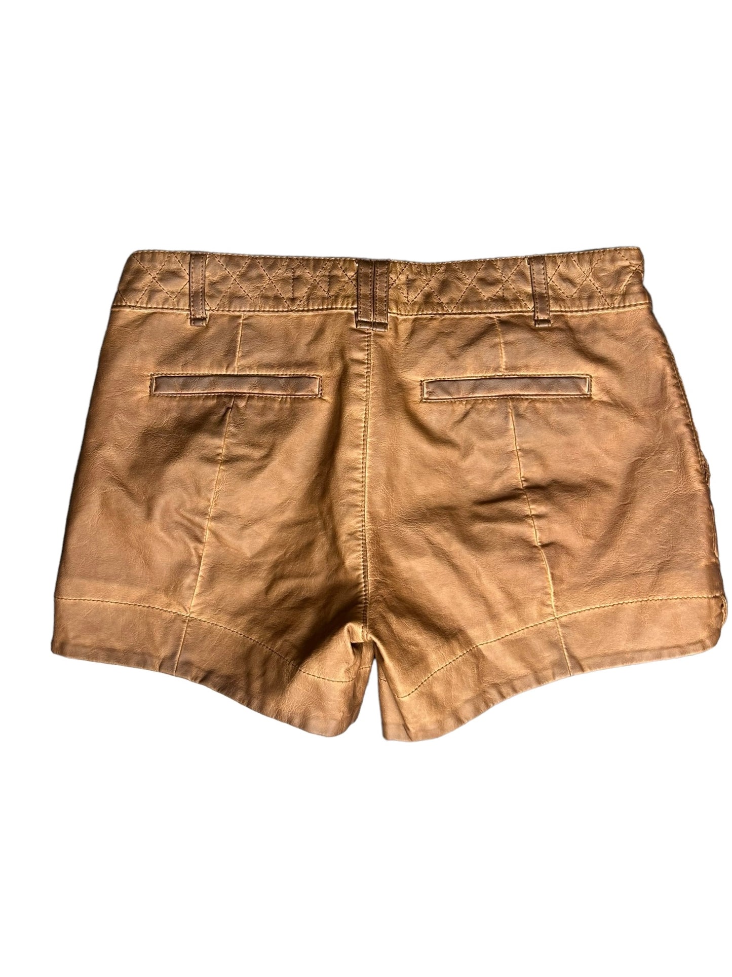 Pilcro & The Letter Press Women's Vegan Leather Shorts Brown - Size 25