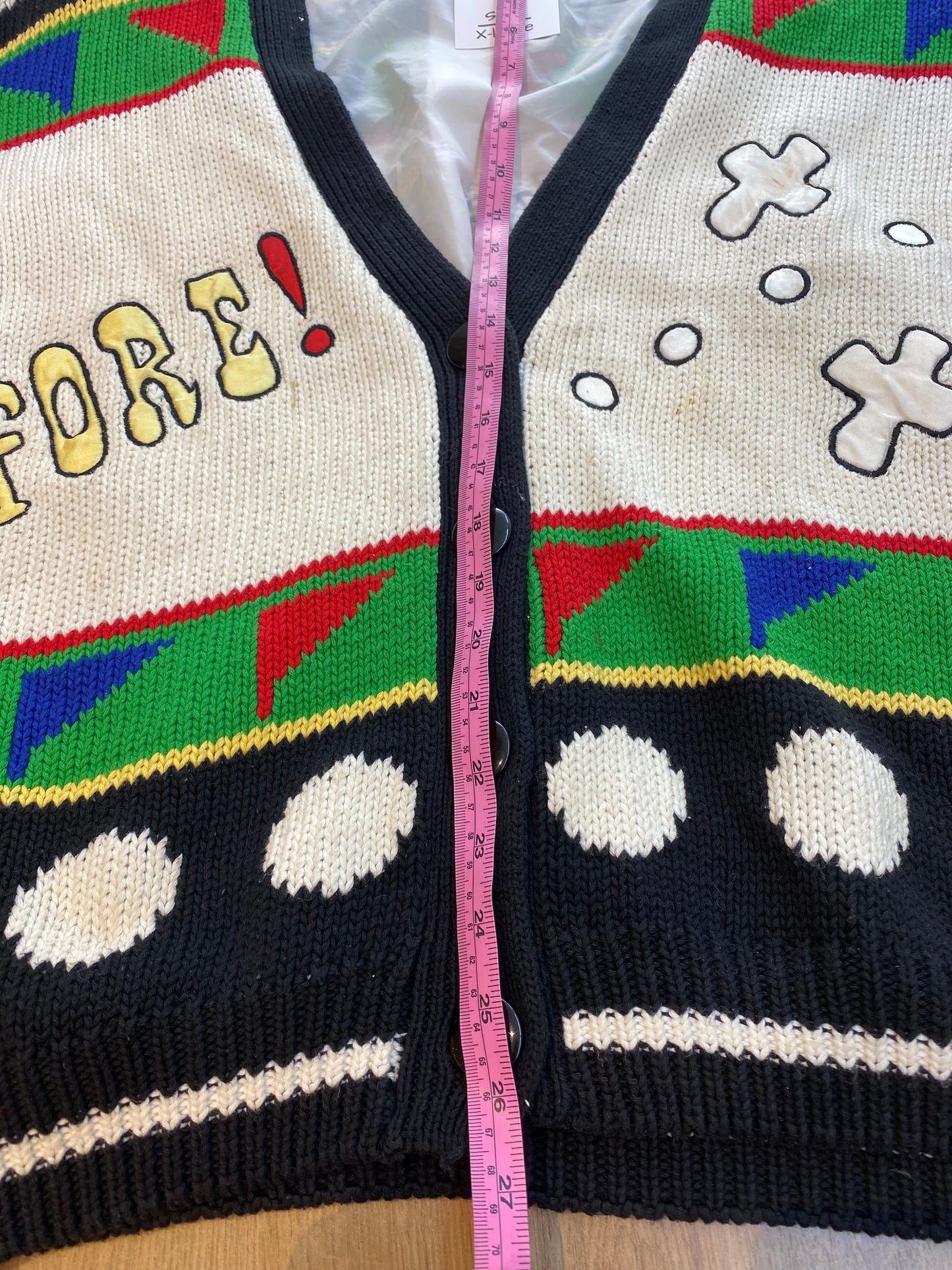 Funsport Vintage Golf Graphic Sweater (80s 90s) Oversized Retro - Size XL