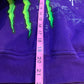 DC Monster Vintage Y2k Zip Up Hoodie Purple - Size Small