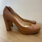 Prada Nude Patent Leather Platform Heels – Size 38