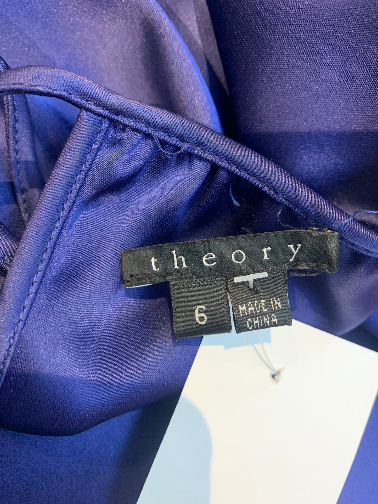 Theory Shift Dress Minimalist Workwear Blue - Size 6