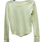 We The Free Knit Women's Long Sleeve Shirt Green - Size Small