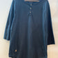 Sitka Three Quarter Sleeve Henley Tee Shirt Navy Blue - Men's Size Large