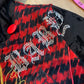 Baby Phat Houndstooth Zip Up Jacket Red/Black - Size Small